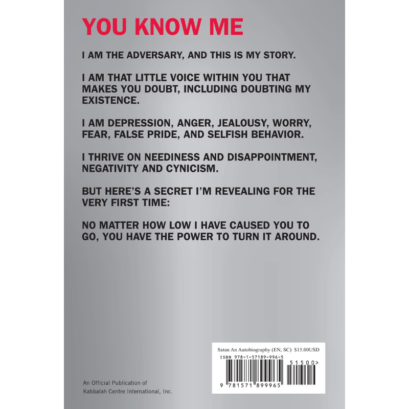 Satan: An Autobiography - From the Teachings of Rav Berg (English)