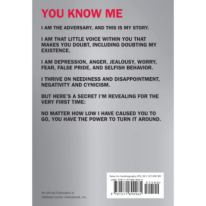 Satan: An Autobiography - From the Teachings of Rav Berg (English)