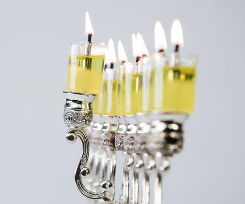 Chanukah Menorah - Silver Plated - Filagree - XXL - 27"H